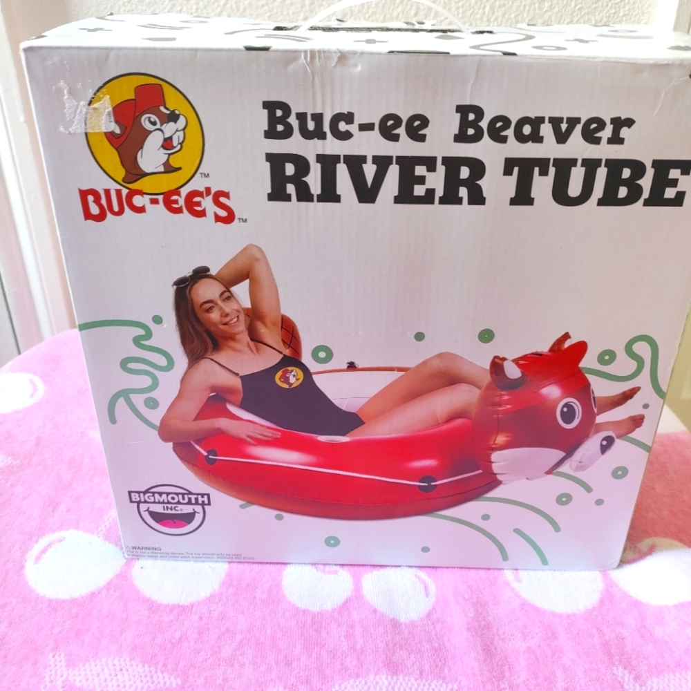 Buc-ee's Beaver River Tube Inflatable Pool Float NEW